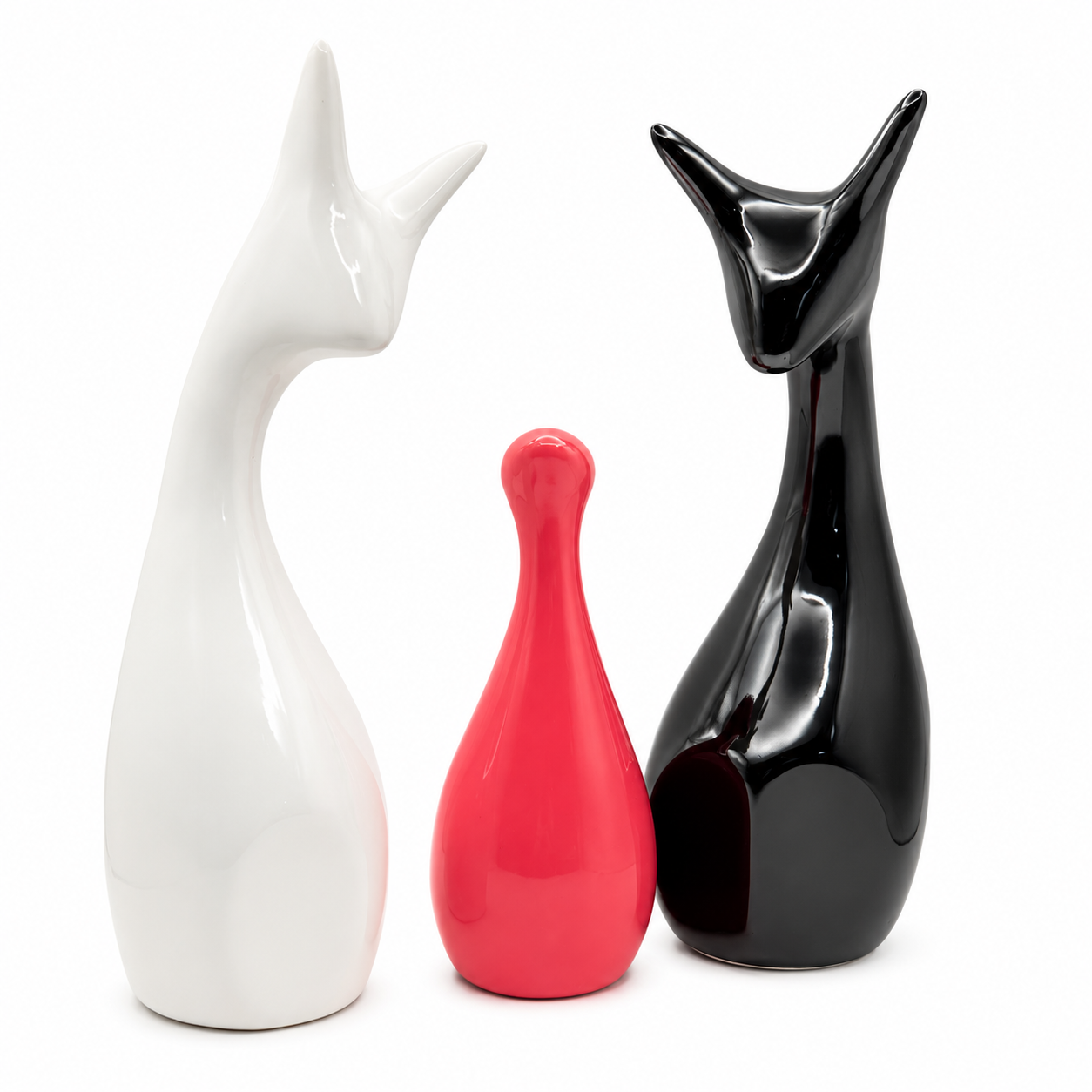Ceramic Deer Family Showpiece Set of 3 | Modern Home Décor Figurines