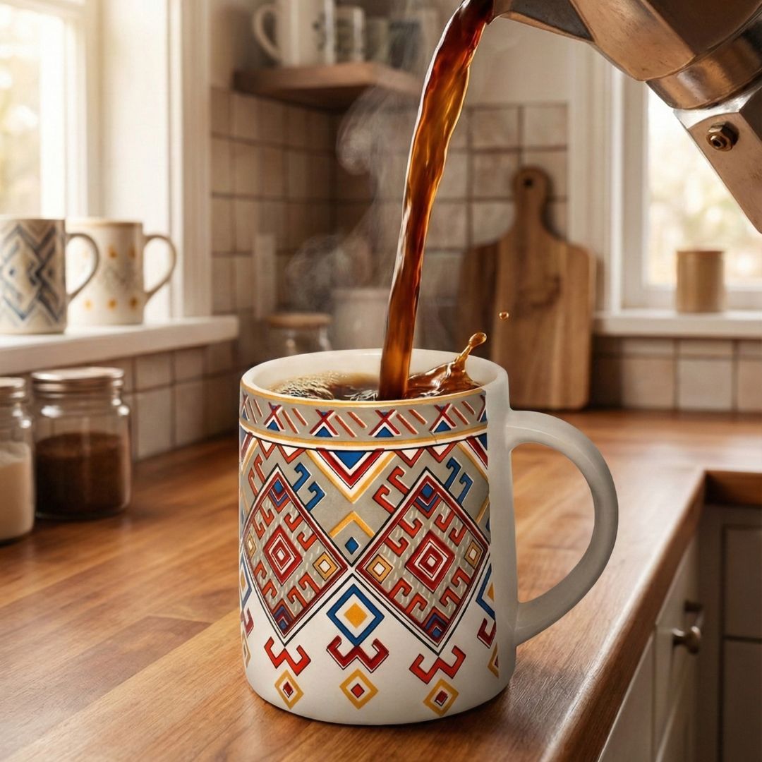 Folk Fusion Ceramic Mug