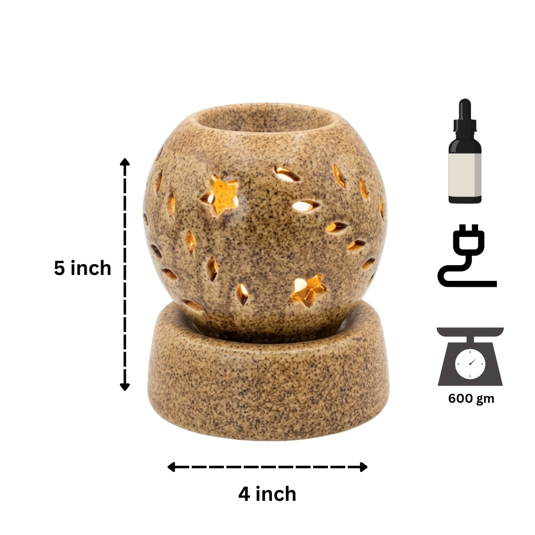 Electric Aroma Lamp with Star Pattern